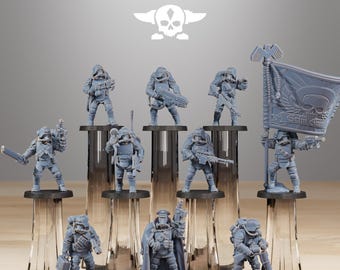 Acorazados Grimguard / soldado / comando / imperial / infantería / ciencia ficción / espacio / juegos de mesa / Station Forge / impresión 3D / juegos de guerra