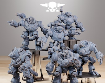 Raticus clankers / rats / robot / mech / infantry / bot / sci fi / space / table top / station forge / 3d print/wargaming
