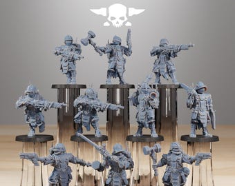 Frontliners infantry / mech / scavenger / scout / infantry / sci fi / space / table top / station forge / 3d print / wargaming