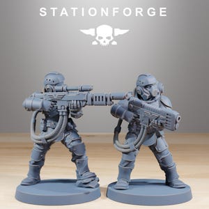 Vaskar commandos / kitbash / commandos / imperial / infantry / sci fi / space / table top / station forge / 3d print / wargaming image 5