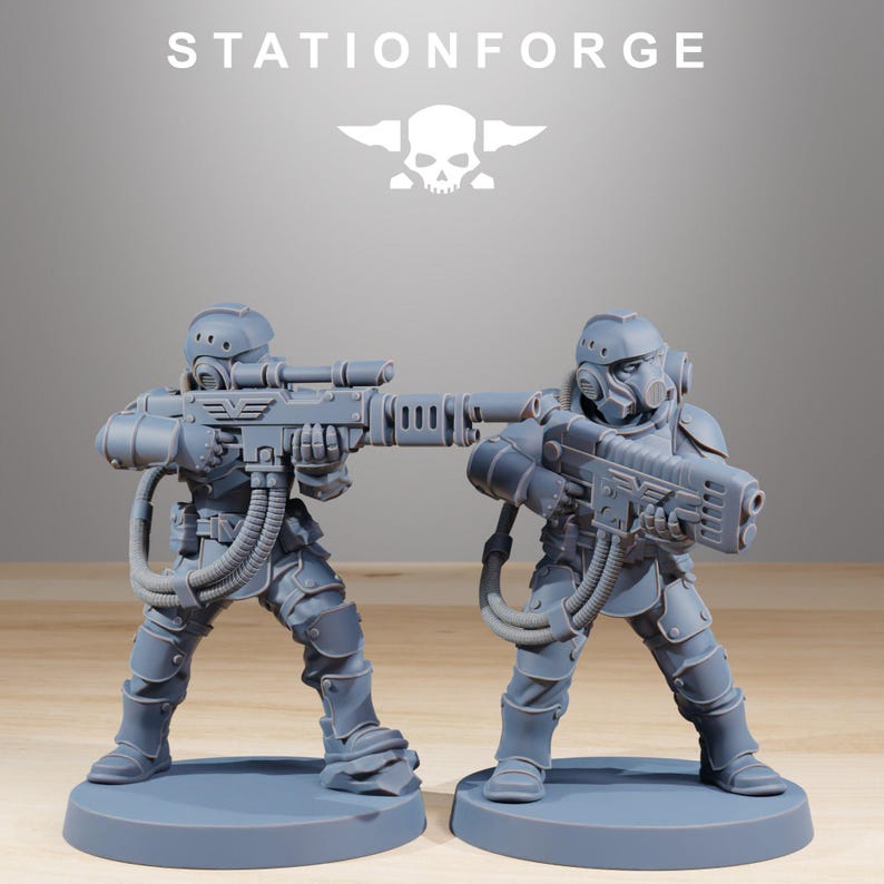 Vaskar commandos / kitbash / commandos / imperial / infantry / sci fi / space / table top / station forge / 3d print / wargaming image 5