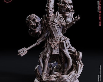 Untoter Priester / Untoter / Magier / Zauberer / Zauberer / Zauberer / Vom Bösen geheiligt / DND / Fleisch der Götter / 3D Print