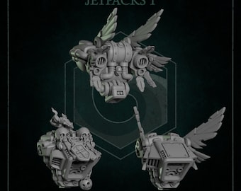 Mochilas propulsoras 1-3 / mochilas / mochilas de salto / imperial / marine / peregrino / kitbash / ciencia ficción / espacio / greytide studio / impresión 3D / juegos de guerra