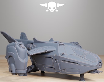 Vaskar drop ship / plane / transporter / air support/ sci fi / space / table top / station forge / 3d print / 4k mini / wargaming / rpg