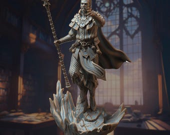 Barandir der Klare / Magier / Mensch / alt / Zauberer / Wegweiser / Dnd / DM-Versteck / 3D Print / Tabletop-Miniatur / 32 mm / 75 mm