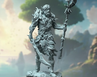 Aurelion / Druide / Elfe / Magier / Magie / Pfadfinder / dnd / dm stash / 3D Print / Tabletop-Miniatur / 32 mm / 75 mm