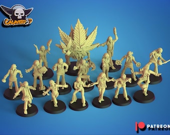 Flower power elves fantasy football team / hippies / elves / elf team / fantasy football team / tabletop / miniatures / boardgame