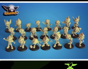 Chibi Undead Fantasy Football Team / Undead Zombie Team