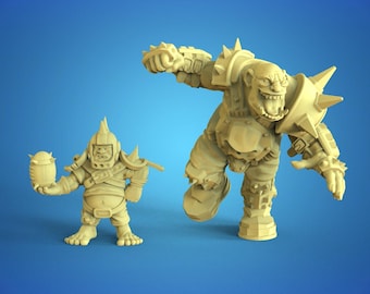 Halfling star player / fantasy football / ogre / star player / halfling fantasy football team / tafelblad / miniaturen / bordspel