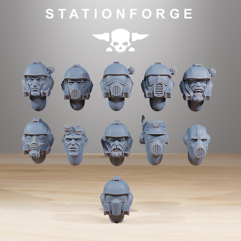 Vaskar commandos / kitbash / commandos / imperial / infantry / sci fi / space / table top / station forge / 3d print / wargaming image 4