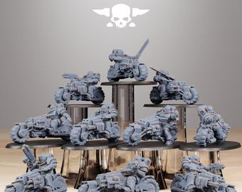 Socratis bikers / biker / commando / marine / knight / infantry / sci fi / space / table top / station forge / 3d print /4k mini/wargaming
