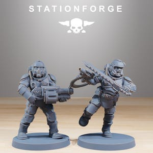 Vaskar commandos / kitbash / commandos / imperial / infantry / sci fi / space / table top / station forge / 3d print / wargaming image 3