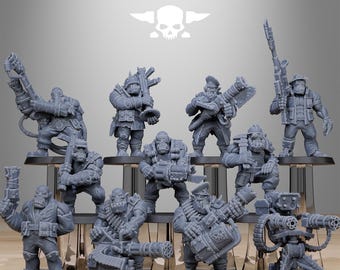 Orkaz team fighters / spec ops / orkaz / orc / heavy / infantry / sci fi / space / table top / station forge / 3d print / wargaming