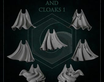 Capes and cloaks / imperial / marine / pilgrim / kitbash / sci fi / space / greytide studio / 3d print / wargaming