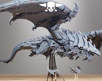 Xenarid dragon / alien / dragon / nids / flying / xenid / swarm / sci fi / space / table top / station forge / 3d print /4k mini/wargaming