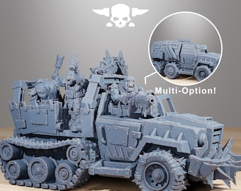 Orkaz party wagon/ wagon / orc / orks / mech / car / sci fi / space / table top / station forge / 3d print / 4k mini / wargaming / rpg