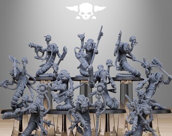 Scavenger serpents / sake / scavenger / chaos / cyborg / infantry / sci fi / space / table top / station forge / 3d print / wargaming