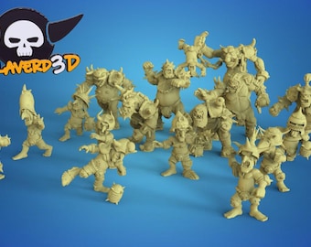 Brutal orcs fantasy football team / orcs / goblins / orc fantasy football team / orc team / tafelblad / miniaturen / bordspel