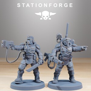 Vaskar commandos / kitbash / commandos / imperial / infantry / sci fi / space / table top / station forge / 3d print / wargaming image 6