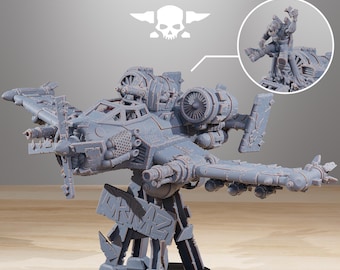 Orkaz plane / hawk / bomber / wathog / orc / ork / plane / sci fi / space / table top / station forge / 3d print / wargaming / rpg