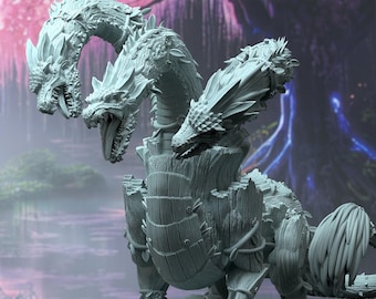 Volitra / hydra / monster / snake/ fey / magic / pathfinder / dnd / dm stash / 3d print / 4k mini / tabletop miniature / 32mm / 75mm