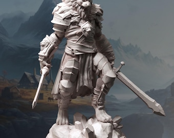 Kiz Ai’er / Leon / Krieger / Kämpfer / Löwe / Pfadfinder / Dnd / DM Stash / 3D Print / Tabletop-Miniatur / 32 mm / 75 mm