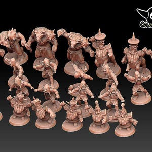 Dark dwarf fantasy football team / dwarves / dwarf team / fantasy football team / tabletop / miniatures / boardgame