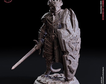 Altair / paladin / warrior / fighter / dragonborne / pathfinder / dnd / flesh of god / 3d print / 4k mini / tabletop miniature/25mm