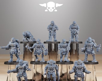 Scavenger cyborg / mech / cyborg / infantry / sci fi / space / scavenger / steampunk table top / station forge / 3d print /wargaming