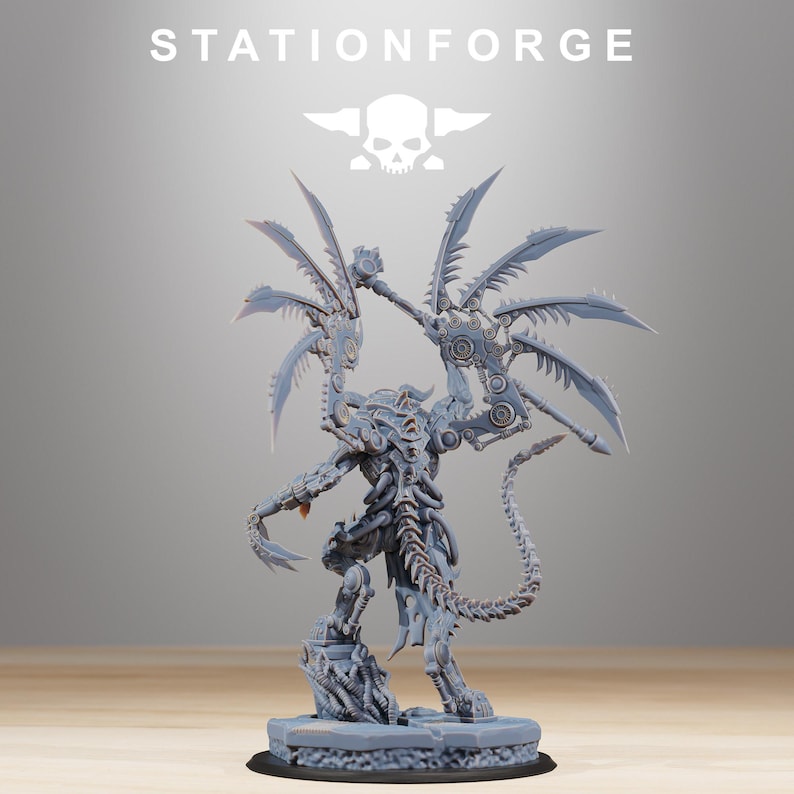 Pythonicus archon / pythonicus / aaseter / vliegend / archon / sci-fi / ruimte / tafelblad / smederij / 3D-print / 4k mini/wargaming afbeelding 2