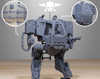 Vaskar-walker / rollator / mecha / transporter / sci-fi / ruimte / tafelblad / station forge / 3d-print / 4k mini / wargaming / rpg