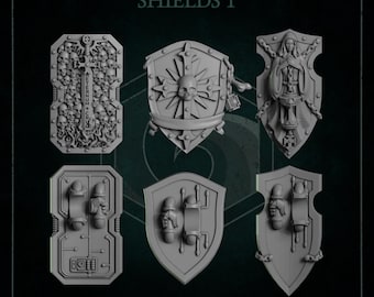 Shield packs 1-3 / power / breacher / imperial / marine / pilgrim / kitbash / sci fi / greytide studio / wargaming