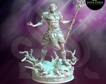 Aurelion / Druide / Elfe / Held / Dnd / 3D Print / Tabletop Miniatur / 32 mm / 75 mm
