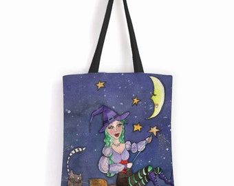 Witch n Kitty Tote