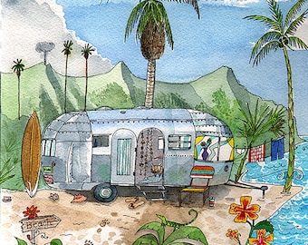 Airstream Paradise Greeting Card