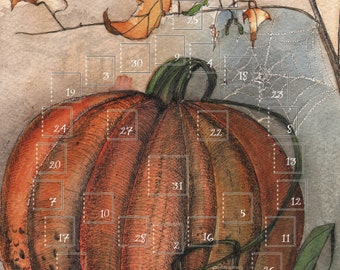 Spider & Pumpkin - Halloween Countdown Calendar