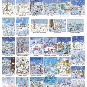 Your Choice Assorted Box of 50 Christmas Cards & Envelopes