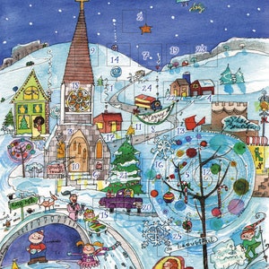 Advent Calendar Snowy Winter Joys