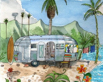 Airstream Paradise 12" x 12" Print