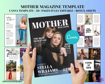 Mother's Day Gift Mother Magazine Template Mom Gift Mommy Gift Gift for Mom Mother's Day Christmas Gift Birthday Gift