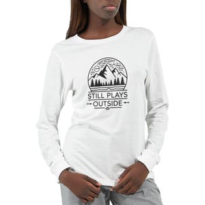 Soft Ringspun Cotton Long Sleeve Shirt Comfortable Outdoor Apparel Hiking Camping Adventure Tee Crew Neck Design Lightweight Fabric Perfect For Nature Lover Gift Outdoor Enthusiast Present Casual Everyday Wear Eagle Peak Graphic Design
