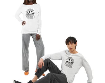 Outdoor T-shirt met lange mouwen van katoen, perfect als cadeau voor haar, vrouw, kampeerder, hem, vrouw, vriend(in), wandelen, grafisch T-shirt voor natuurliefhebbers, avontuurlijke kleding, crew
