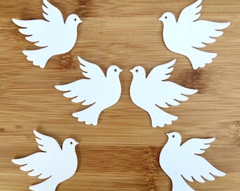 EVA Foam Peace Dove Cutouts, Handmade Foam Peace Doves, Baptism First Communion Christening Decorations