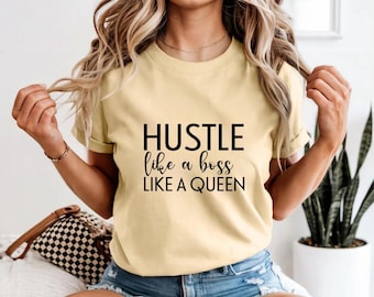Empowering Hustle T-Shirt, Motivational Entrepreneur Mindset Tee, Success Driven Clothing