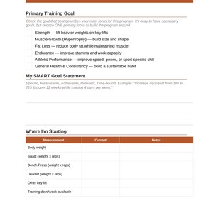 Individueller Trainingsprogramm-Generator | Trainingsplan & -protokoll (Digitaler Download) Bild 4