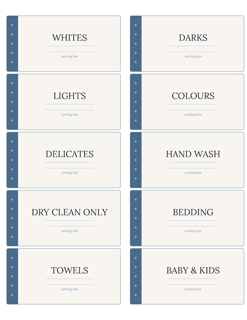 Printable Laundry Room Labels | Organization, Sorting Bins, Wash ...
