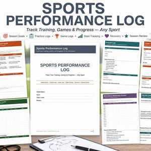 Sportleistungsprotokoll | Athletentraining, Spielstatistik-Tracker (Digitaler Download)