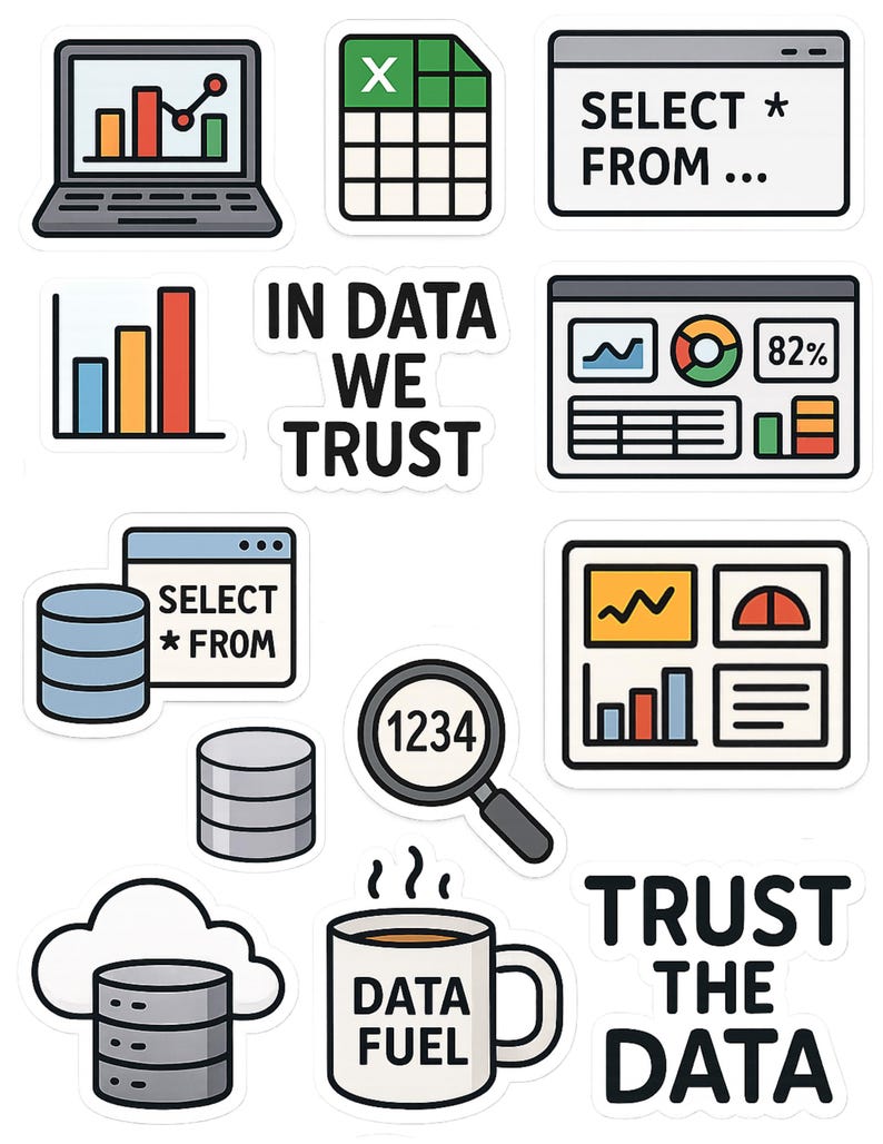 Data Science and Analytics Stickers – SQL, Excel, Dashboard & Database ...