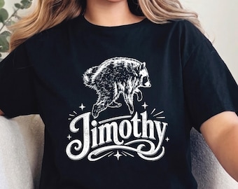 Jimothy Raccoon Shirt, Funny Trash Panda Sweatshirt, Viral Wildlife Graphic Tee, Raccoon Lover Gift, Vintage Animal Humor
