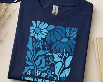 Custom ALS Awareness Shirt, Personalized ALS Sweatshirt, I Wear Blue For Top, Family Support Gift, Amyotrophic Lateral Sclerosis Warrior